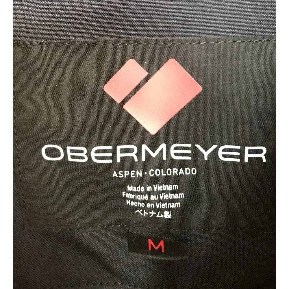 Obermeyer Ski Jacket Mens Size Medium M Cirque Red Blue Snowboarding Hooded $349